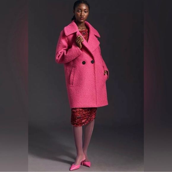 NVLT Flat Bouclé Overcoat Size Large - Picture 3 of 11